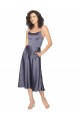 Erschwingliche A-Linien Scoop Midi Seidiger Satin Kurze Brautjungfernkleider / Abiballkleider / Cocktailkleider / Heimkehr Kleider
