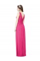 Erschwingliche Azalee A-Linien V-Ausschnitt Chiffon Lange Brautjungfernkleider