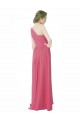 Erschwingliche Minzgrün A-Linien Eine-Schulter Chiffon Lange Brautjungfernkleider