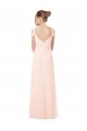 Erschwingliche Rosa 42 A-Linien Off-Schulter Chiffon Lange Brautjungfernkleider