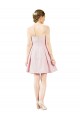 Erschwingliche Rosa A-Linien Knielang Satin Kurze Brautjungfernkleider / Cocktailkleider / Heimkehr Kleider