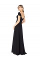 Erschwingliche Schwarz A-Linien Chiffon Lange Brautjungfernkleider
