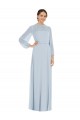 Erschwingliche Seeglas A-Linien Trägerlos Chiffon Lange Formale Brautjungfernkleider / Abendkleider