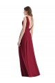 Erschwingliche Seeglas A-Linien V-Ausschnitt Chiffon Lange Brautjungfernkleider