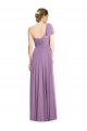 Erschwingliche Staubiger Lavendel A-Linien Eine-Schulter Chiffon Lange Brautjungfernkleider