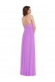 Erschwingliche Violett A-Linien Chiffon Lange Brautjungfernkleider
